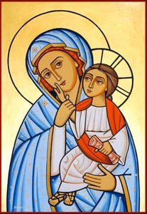 St. Mary & Christ - Coptic Icon