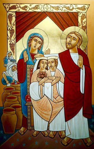 The Wedding at Cana - Coptic Icon